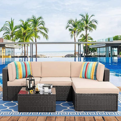 Outdoor Waterproof Throw Pillow Covers 20x20 Inches Decorative Lines Striped Pillow Covers Blue Square Cushion Cases for Patio Furniture Tent Garden Couch,Set of 2,Color Stripe(Blue)