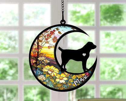 Personalized Dog Memorial, Custom Name Central Asian Shepherd Dog Christmas Ornament with Name, Custom Breeds, Pet Loss Light Catcher, Gifts for Lovers Loss of Pet Sympathy on Mothers Day Christmas