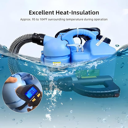 1.85 Gallon Electric ULV Fogger Machine, Portable Atomizer Fogger Sprayer, Misting Atomization System Indoor Outdoor for Home Yard Restaurant Hotel, 20-26FT