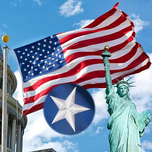 4x6 American Flag Outdoor Heavy Duty,4by 6 American Flag,US Flag,4' x 6' America Flag,America Flags For Outside 4x6,Embroidered USA Flags 4x 6,Long Lasting 4 by 6 Best High Wind all Weather US Flags