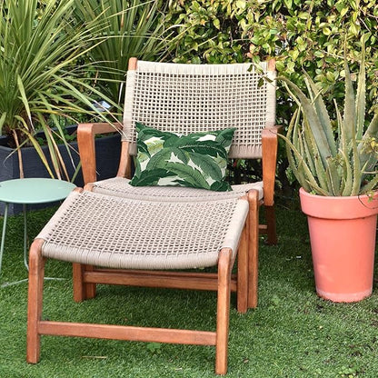 LVTXIII Set of 2 Patio Lumbar Pillows, 12”x20” Fade Resistant Outdoor Lumbar Pillow with Inners, Fluffy Decorative Garden Lumbar Cushions for Home Patio Coach Sofa Use, Swaying Palms Green