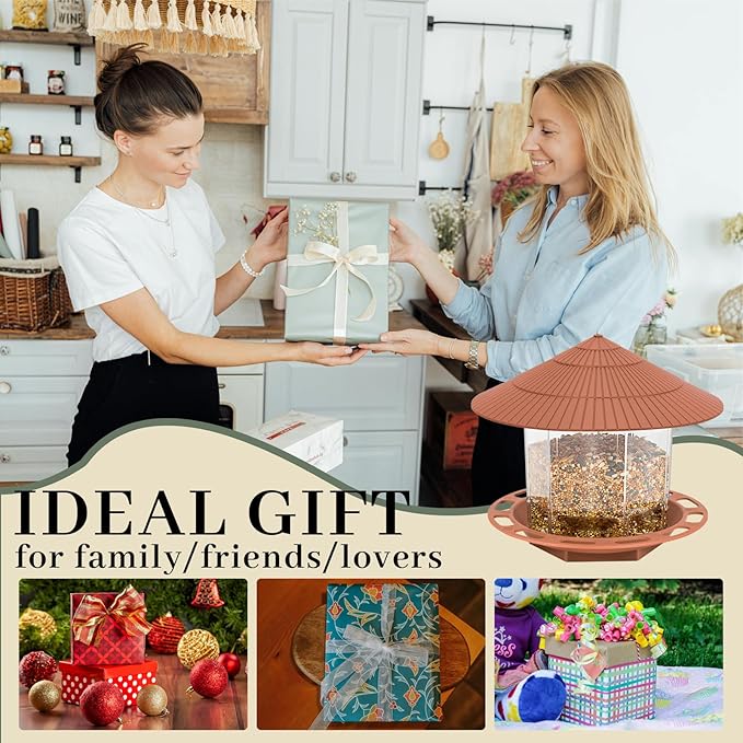 2 Pack Bird Feeders for Outdoor Hanging,Backyard Birding & Wildlife,Bird Feeder for Window