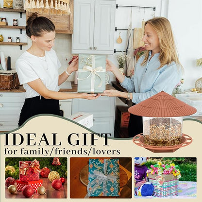 2 Pack Bird Feeders for Outdoor Hanging,Backyard Birding & Wildlife,Bird Feeder for Window