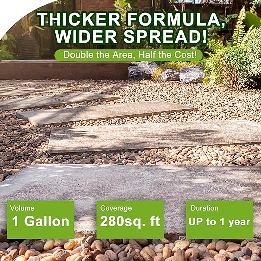 Teexpert 1 Gallon Rock Glue for Landscaping – Strong Pea Gravel Binder & Stone Adhesive for Walkways, Yards, Patios, and Decorative Driveway Edges