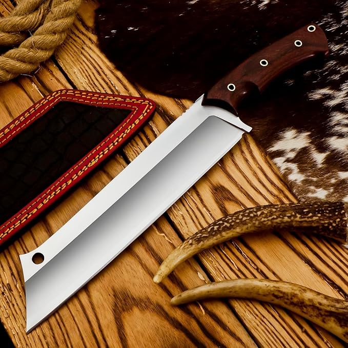 Survival Machete with Sheath for Cutting Trees, for Yard Work and for Bushcrafting Machetes Sickle Heavy Duty Machete for clearing Brush Garden Tools Construction Blade
