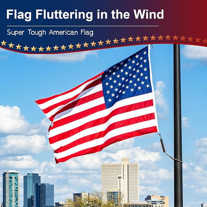All-Weather Heavy-Duty 5x8 USA Flag,American Flag Outdoor Heavy Duty Embroidered Stars, Fade-Resistant Premium with Reinforced Stitching American Flags For Outside,US flags outdoor high wind