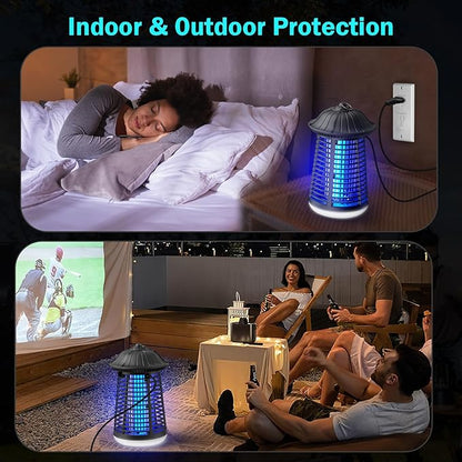 Bug Zapper Indoor Outdoor with LED Light, ZECHUAN Mosquito Killer Lantern, Electronic Fly Trap Insect Killer for Home, Backyard, Patio, Garden