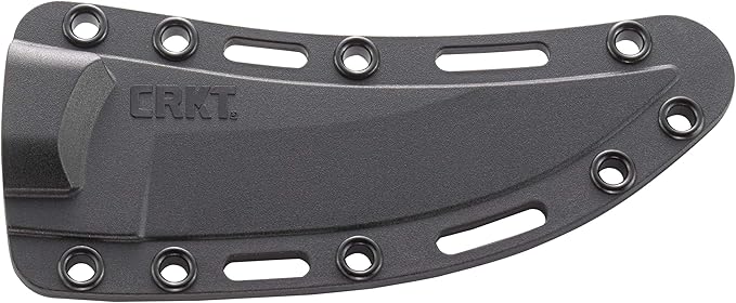 CRKT Clever Girl Fixed Blade Knife with Sheath: Powder Coated SK5 Steel, Upswept Blade, Textured Nylon Handle, Molle Compatible Sheath 2709,Black