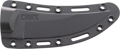 CRKT Clever Girl Fixed Blade Knife with Sheath: Powder Coated SK5 Steel, Upswept Blade, Textured Nylon Handle, Molle Compatible Sheath 2709,Black