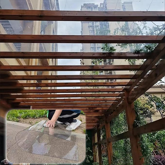2mm Polycarbonate Sheet,Polycarbonate Greenhouse Panels,Roofing Transparent Insulation Daylighting Panels,Strong and not Easily Deformed,for Greenhouse Sheds Roofs,Carports.(Clear,3.3x32.8ft)