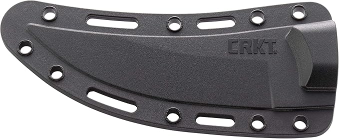 CRKT Clever Girl Fixed Blade Knife with Sheath: Powder Coated SK5 Steel, Upswept Blade, Textured Nylon Handle, Molle Compatible Sheath 2709,Black