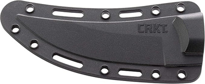 CRKT Clever Girl Fixed Blade Knife with Sheath: Powder Coated SK5 Steel, Upswept Blade, Textured Nylon Handle, Molle Compatible Sheath 2709,Black