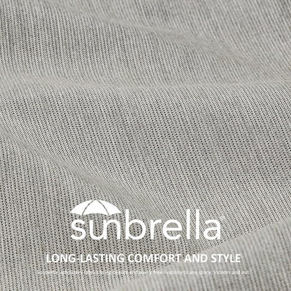 Sunbrella Square Corner Seat Cushions, 19" x 19" x 3", Set of 4, Indoor Outdoor Water Repellent Universal Chair Pads with Ties for Patio Furniture, Garden Dining Chairs, Specrtum Pebble