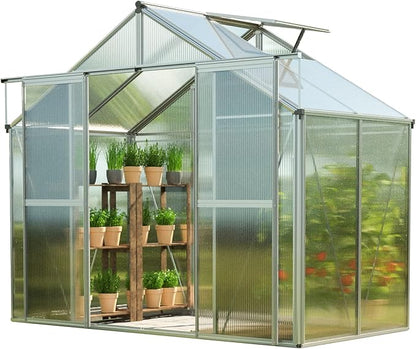 Greenhouse Topas 2 Aluminum Frame 7.4 x 4.4 ft with Approx. 8 mm Polycarbonate Panels