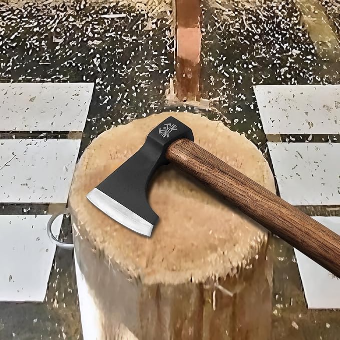 Professional Throwing Axes, 16.1" Throwing Tomahawk Axe with 1065 High Carbon Steel & Wooden Handle, Perfect for Axe Throwing Game for Backyard, Competition and Recreation