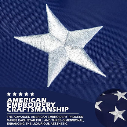 Huge American Flag 12x18 FT for Outdoor - All-Weather Heavy Duty Durable USA Flag - Fade Resistant Outside Banner Flag (Extra Large 12x18 FT)