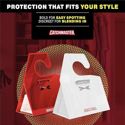 Catchmaster Clothes Moth Traps with Premium PheroGuard Technology – XL, Extra-Strength Glue – Odorless, Kids and Pet Safe – Traps & Eliminates Moths – Protects Clothes, Closets and Wardrobes – 6-Pack
