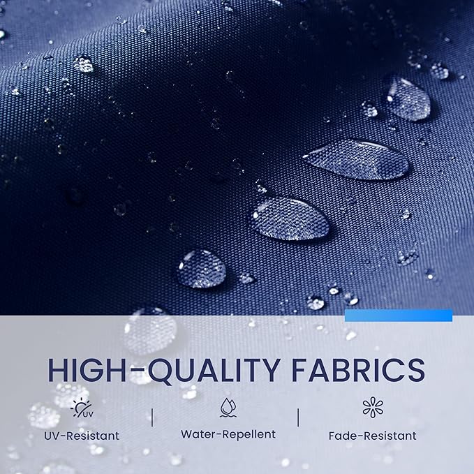 10x10 FT Cantilever Patio Umbrella Double Top Outdoor Square Large Heavy Duty Aluminum Offset Umbrellas with 7 Level Tilt 360-degree Rotation for Pool Garden Deck, Deep Navy