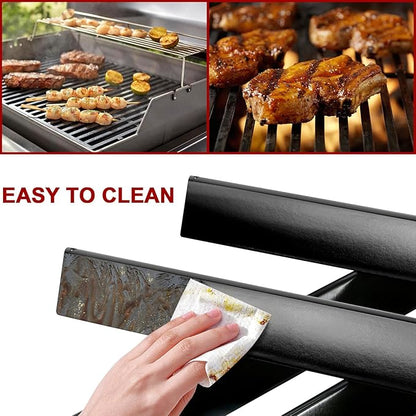 GasSaf 24.5" Flavorizer Bars for Weber Genesis 300 Gas Grills, Flavor Bar for Weber 7539 7540, Genesis E-310 E-320 S-310 S-320, EP/CEP 310 & 320 (Side-Knob), 5-Pack Porcelain Enameled Heat Plates Bars