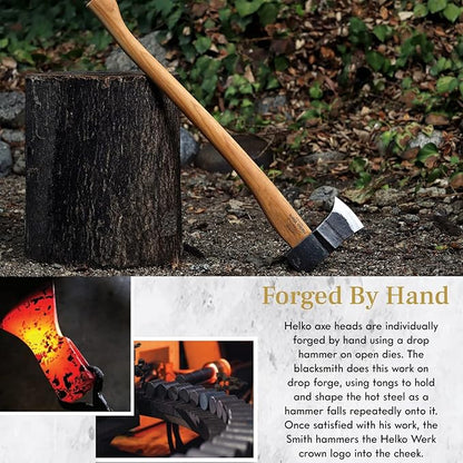 1844 Helko Werk Germany Traditional Saxon - Made in Germany Heavy Duty Splitting Axe for Chopping Firewood and Splitting Logs - Heavy Wood Splitting Axe, Head 6-1/4 lbs, Handle 31 in. (Saxon) #13588