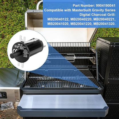 4 Pack Hopper Lid/Door Switch Kit, 9904190041 Replacement Part for Masterbuilt Gravity Series 560/800/1050 XL, Digital Charcoal Grill + Smokers, Including 8Mounting Screws