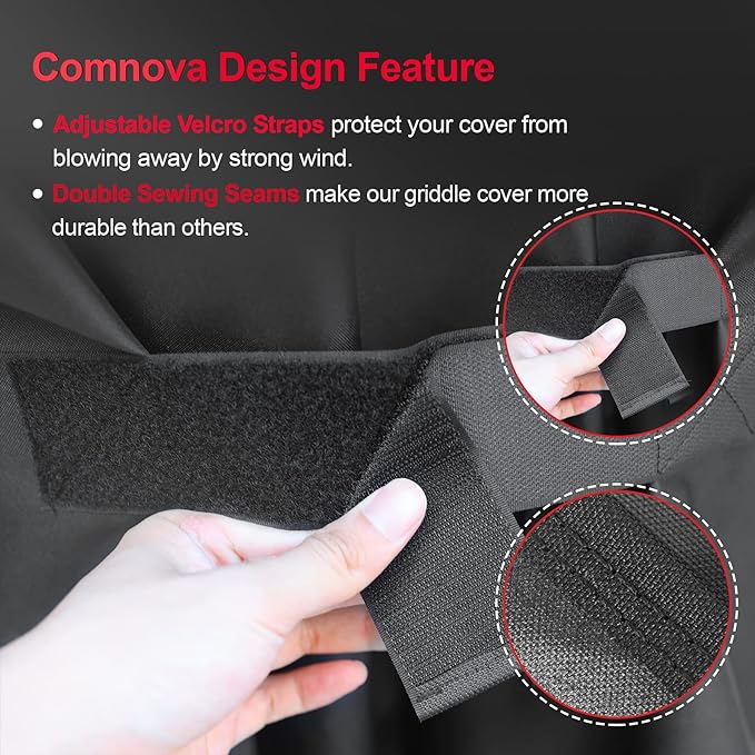 Comnova Grill Cover 75 Inch, 7109 BBQ Cover for Weber Summit 600 Series 6 Burner Grills, 600D Heavy Duty & Waterproof Barbeque Cover for Weber, Char-Broil, Monument, Brinkmann, Dyna-glo, and Nexgrill
