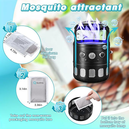 4 Pack Mosquito Attractant in Bulk, Lure for Bug Zapper Bait Refill Compatible with All Mosquito Trap Enhances Catch Rates for Indoor Outdoor Traps, Safe and Long Lasting