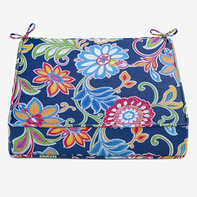 BrylaneHome Extra-Thick Seat Cushion - 23”L x 22”W x 5.5”H - Patio & Outdoor - Water, Stain & Fade Resistant - Granada