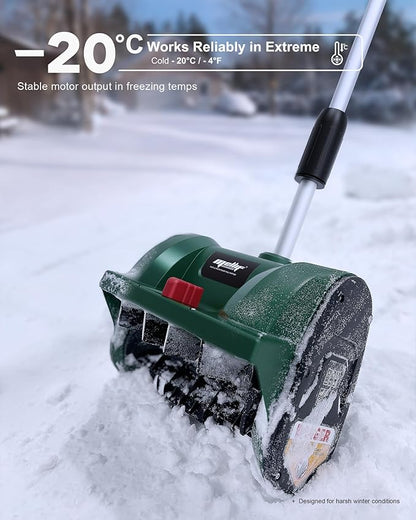 Mellif Cordless Snow Shovel, 12-Inch Brushless Snow Blower Compatible with Makita 18v Battery, Includes 4.0Ah Battery & Charger Kit, Lightweight with Adjustable Chute, Weather-Resistant