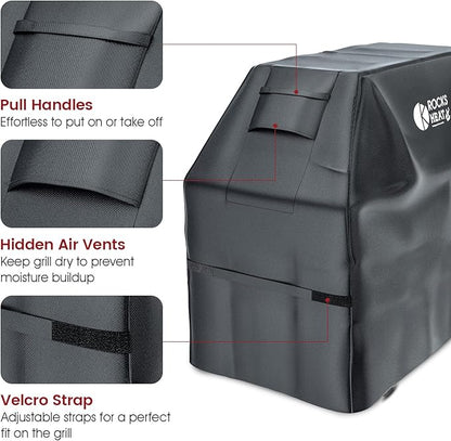 Grill Cover 58 inch Cover for Outdoor Grill 600D Heavy Duty BBQ Cover Waterproof, Weather Resistant & Fade Resistant Gas Grill Cover for Weber Charbroil Nexgrill Dyna-Glo Brinkmann