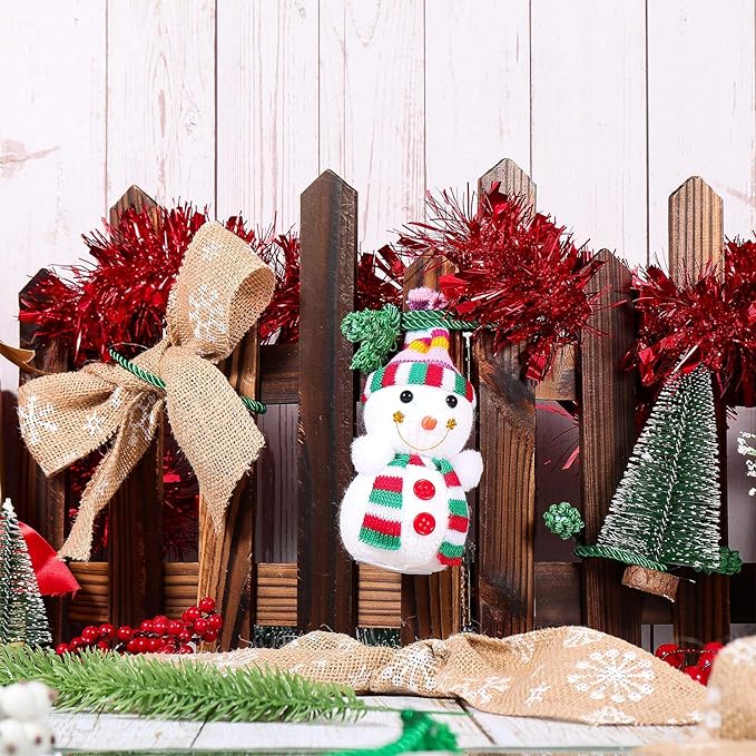 Shappy 12 Pieces Christmas Garland Banister Ties Christmas Decorative Reusable and Flexible Twist Ties for Garland, Banister Home Decoration