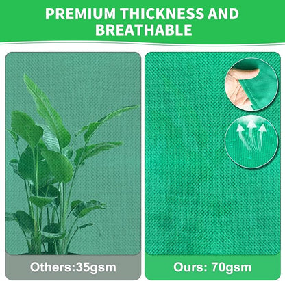 2 Pack Plant Covers Freeze Protection, 80''W x 97''H 2.5oz/yd² Large Winter Tree Frost Blankets Frost Cloths Protectors Bag Cover with Zipper Drawstring for Outdoor Plants Shrub Fruit Trees Potted