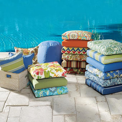 BrylaneHome Adirondack Chair Cushion - 44" L x 18" W x 2" H - Patio & Outdoor - Water, Stain & Fade Resistant - Poppy Blue