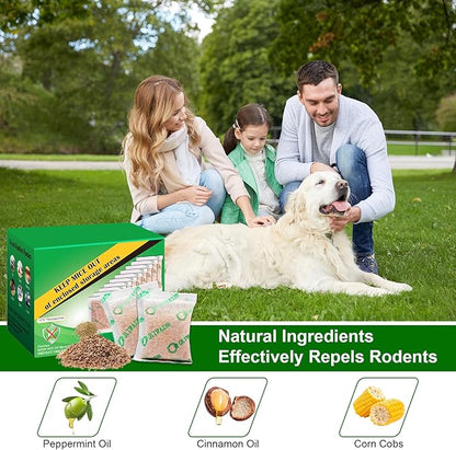 Mouse and Squirrel Repellent Pouches, 10 Packs Rat Repellent for Mice, Squirrels, Voles, Rodent Control for Indoor/Outdoor, Pet Safe Mouse Deterrent for House, Garden, Car, RV, Garage, Basement
