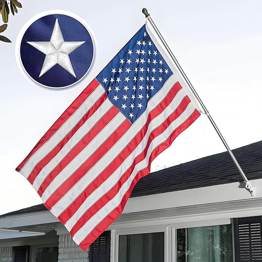 Heavy Duty American Flag 2x3, Small American Flags Outside, With Embroidered Stars, Sewn Stripes, Brass Grommets, Tearproof 420D Nylon Material, All Weather Flag– Unmatched Durability in Any Weather.