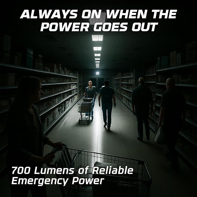 OHLECTRIC Emergency Ballast Replacement for PS600QD MVOLT - 700 Lumen Output - 90-Minute Backup for T5, T8, T12 & CFL Lamps | 120/277V Input