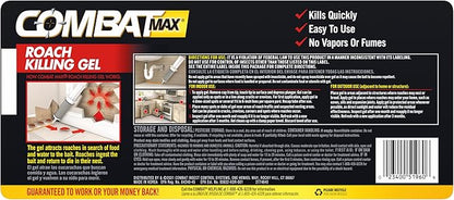 Combat Max Roach Killing Gel for Indoor and Outdoor Use, 1 Syringe, 2.1 Ounce (Pack of 2)