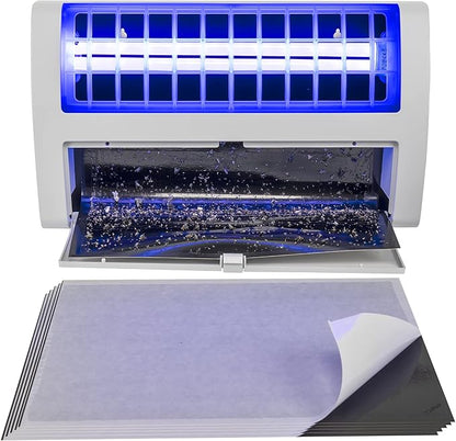 Awoco LED 13W 100V-240V Wall Mount Sticky Fly Trap Lamp XL 78” Extra Long Power Cord for Capturing Flies, Mosquitoes, Moths and Flying Insects (Fly Trap XL + 6 Glue Boards)