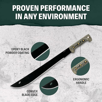 Condor Tool & Knife Outdoor Machete with Micarta Handle