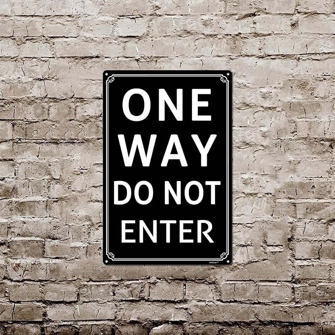 12x16" One Way - Do Not Enter Parking Lot Sign - High-Intensity Grade Aluminum, Weatherproof & Fade-Resistant, Ideal for Outdoor & Indoor Use - Curbside Sign