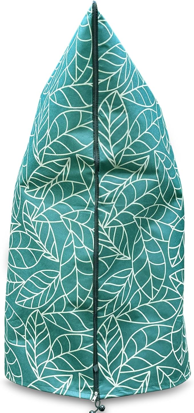 Plant Covers Freeze Protection 59"x91" in 2 Pack | Green Winter Frost Blankets for Outdoor Plants | Reusable Garden Cover Bags with Zipper Drawstring | Cold Weather Shrub Protection Cloth