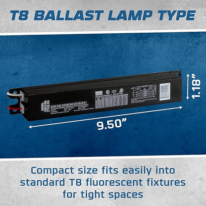 OHLECTRIC Replacement for Keystone KTEB-332-UV-IS-N-P 3 Lamp T8 Electronic Fluorescent Ballast with Normal Light Output | 120-277V Input with Instant Start Operation | 0.88 Ballast Factor, UL-Approved