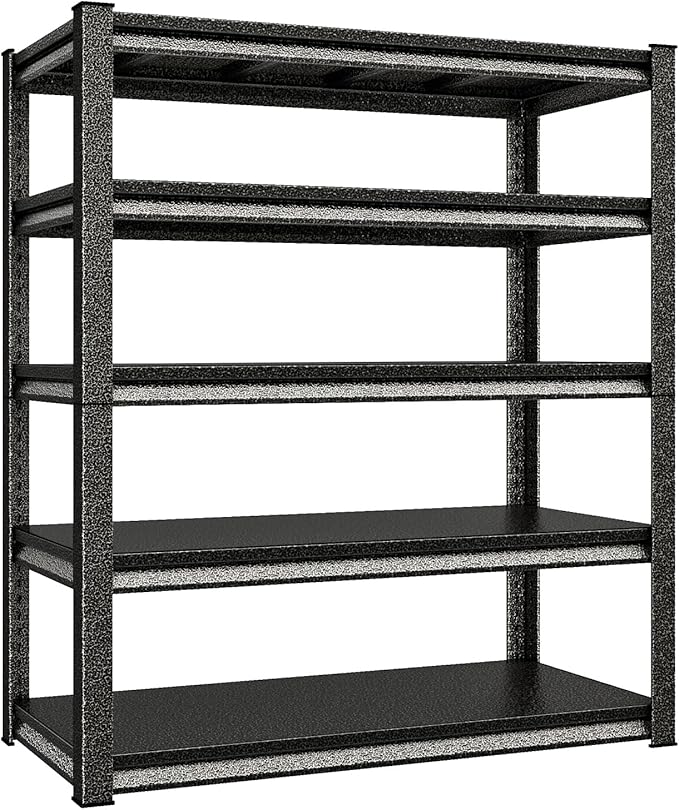 Garage Shelving Heavy Duty，Large Loads Adjustable Garage Storage Shelves, Metal Storage Racks and Shelving Units, Utility Rack Shelves,47.2”W x 24”D x 78”H,Silver