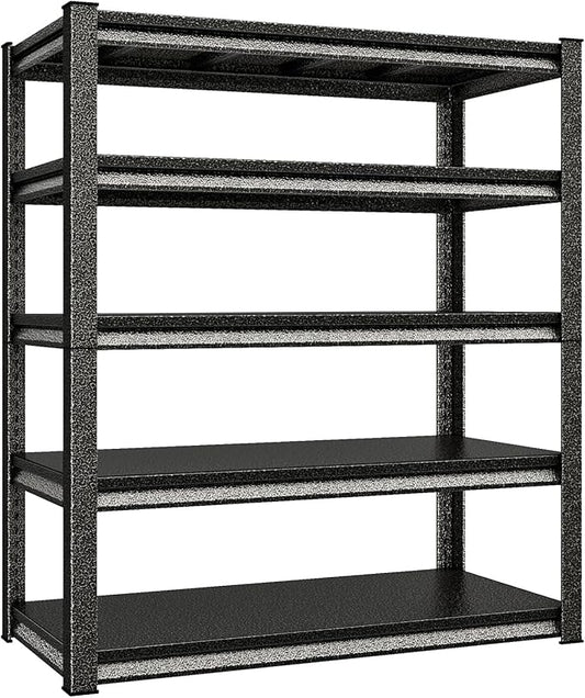 Garage Shelving Heavy Duty，Large Loads Adjustable Garage Storage Shelves, Metal Storage Racks and Shelving Units, Utility Rack Shelves,47.2”W x 24”D x 78”H,Silver