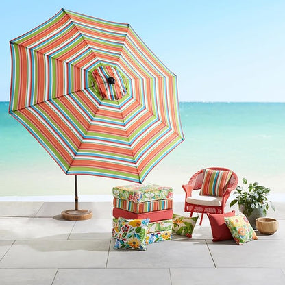 BrylaneHome Extra-Thick Seat Cushion - 23”L x 22”W x 5.5”H - Patio & Outdoor - Water, Stain & Fade Resistant - Daelyn Cherry