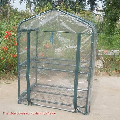 Mini Portable Garden Greenhouse PVC Cover - Outdoor Warm Plant Shelter for Flowers and Seedlings Without Stand