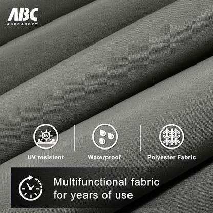 ABCCANOPY 10FT Cantilever Umbrella Offset Hanging Patio Umbrella with Base Stand Rotate and Tilt，Suitable for Garden, Lawn, Backyard（Dark Grey）