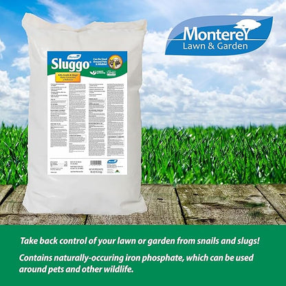 Monterey Sluggo - Organic Gardening Slug Bait & Killer, Wildlife and Pet Friendly, 40 Pounds
