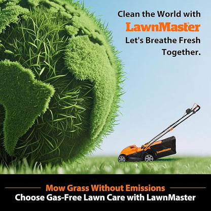 LawnMaster CLMF4815E 48V MAX* 15-inch Brushless Cordless Mower with 2X24V MAX* 4.0Ah Battery and a Dual Charger