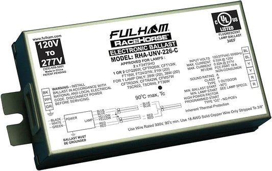 Fulham Lighting Fulham Racehorse CFL Ballast, RHA-UNV-226-C , White